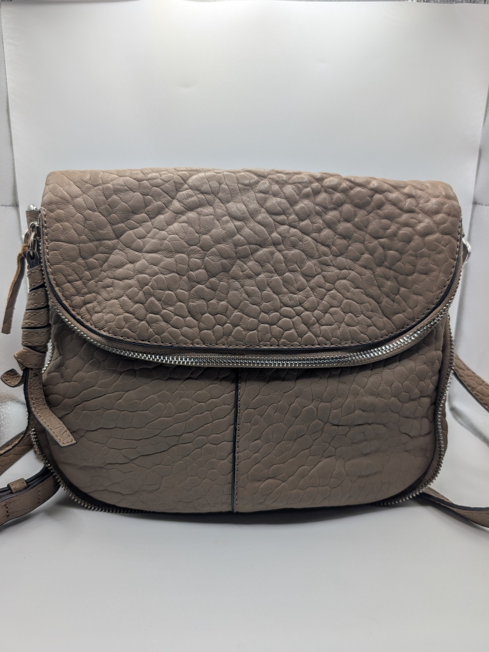 Taupe Textured Crossbody Bag - Women Bags